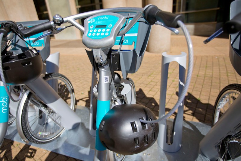 Mobi bike with cable for helmet